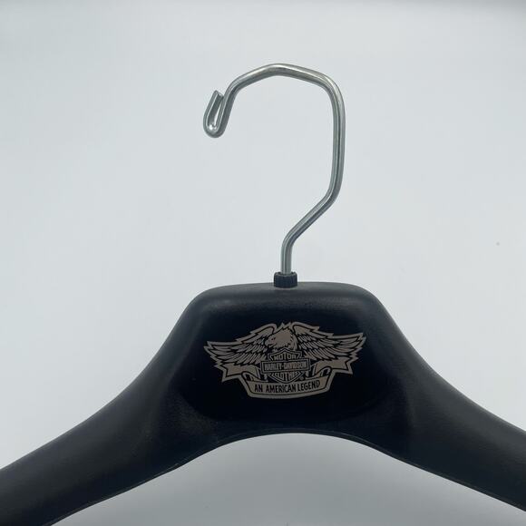 Harley Davidson Black Clothing Leather Coat Vest Chaps Jacket Hanger - Picture 3 of 4